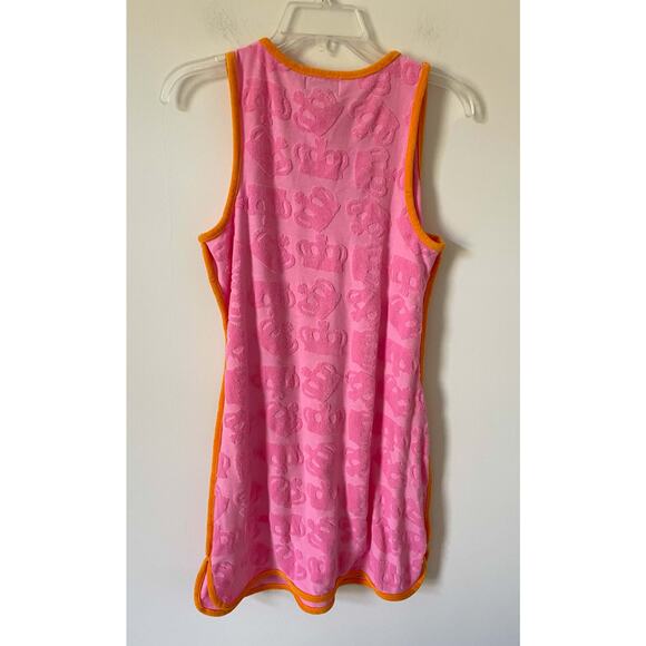 Juicy by Juicy Couture Terry Cloth Mini Dress Pink Orange Size Medium - Picture 3 of 8